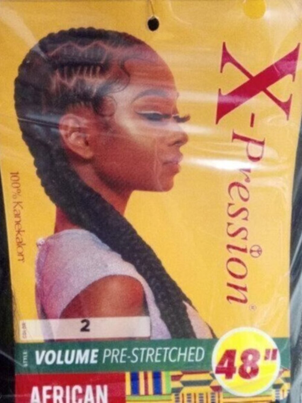 X-Pression 48" Kanekalon Braiding Hair – Dark Brown #2- New With Tags- 1 Pack